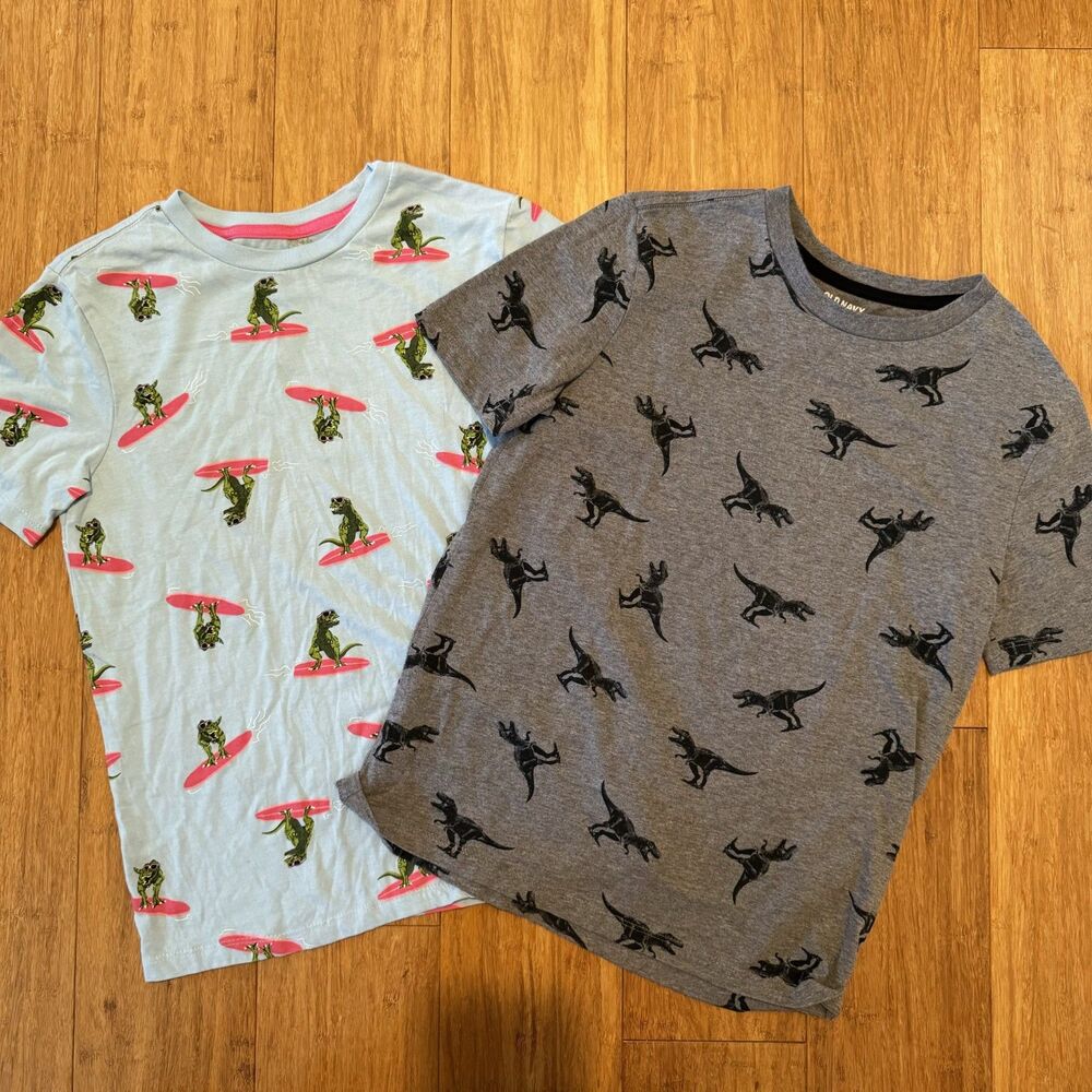 2 Old Navy Dinosaur Shirts Size Large